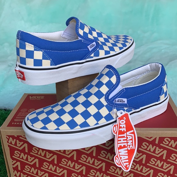 VANS CLASSIC SLIP ON CHKRBRD NEBULAS Bl/Trwht WMNS - Picture 2 of 16